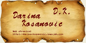 Darina Kosanović vizit kartica
